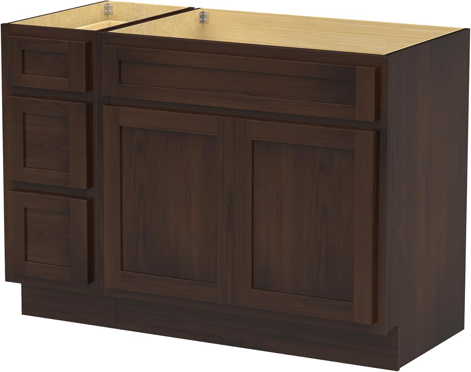 Amazon.com: HomeBeyond 42 Inch Bathroom Vanity Base Only, Single Vanity Cabinet with 3 Dove ...