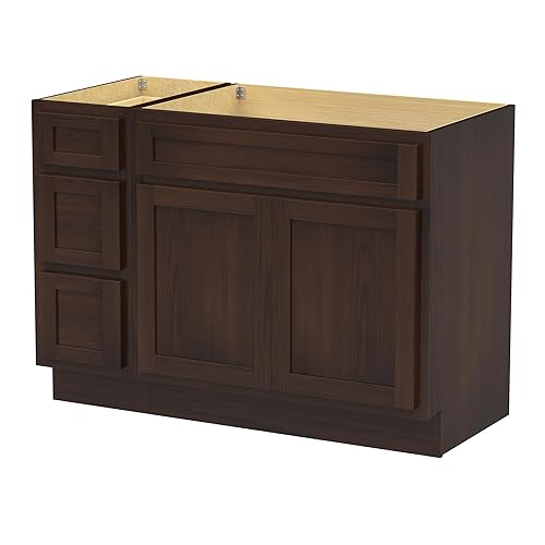 HomeBeyond 51 Inch Bathroom Vanity Base Only, Single Vanity Cabinet
