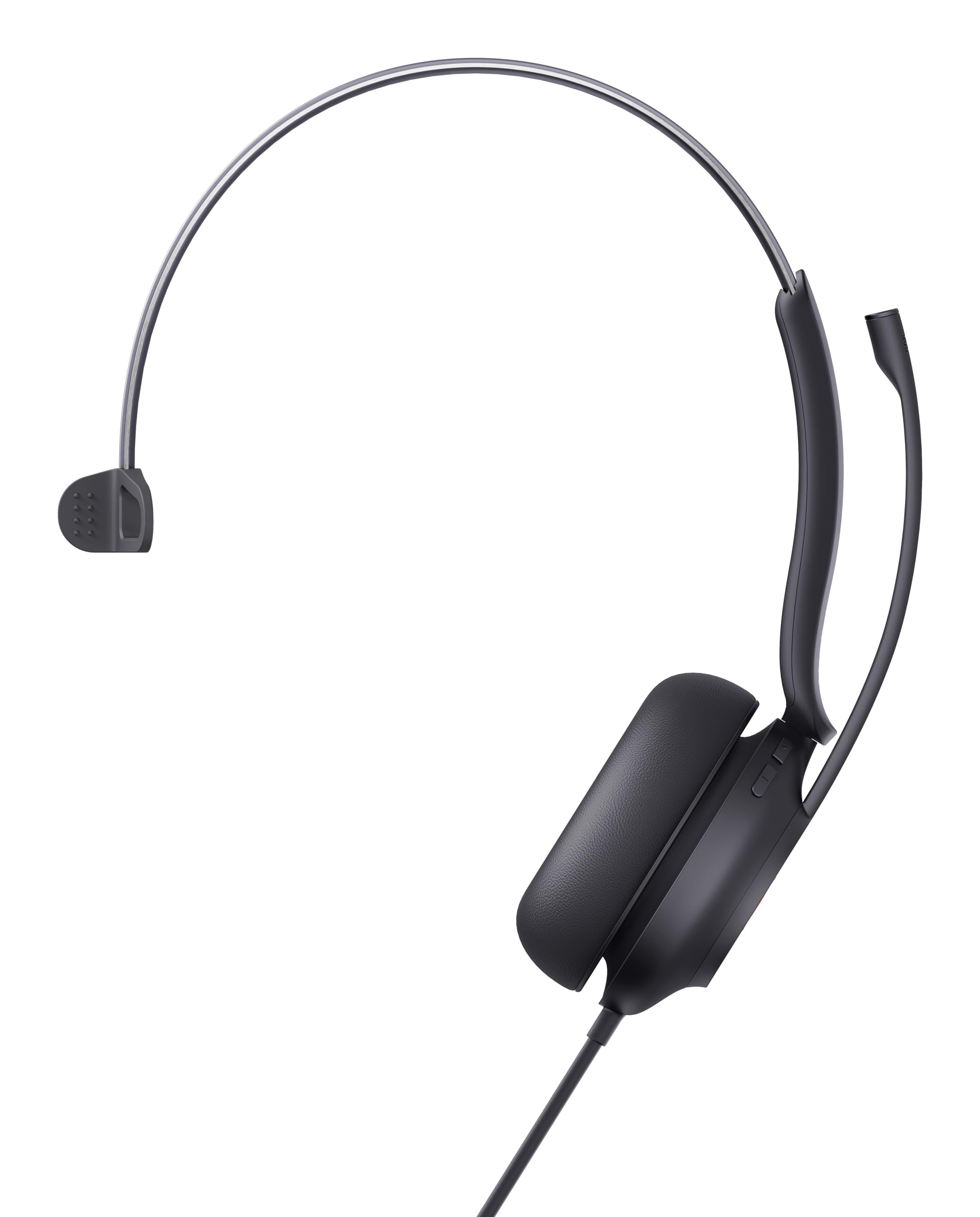 Yealink UH37 USB Mono Headset Noise Cancelling Wired Headset for PC Laptop Teams Certified USB A and USB-C Cable Works with Zoom and Other Leading UC Platforms