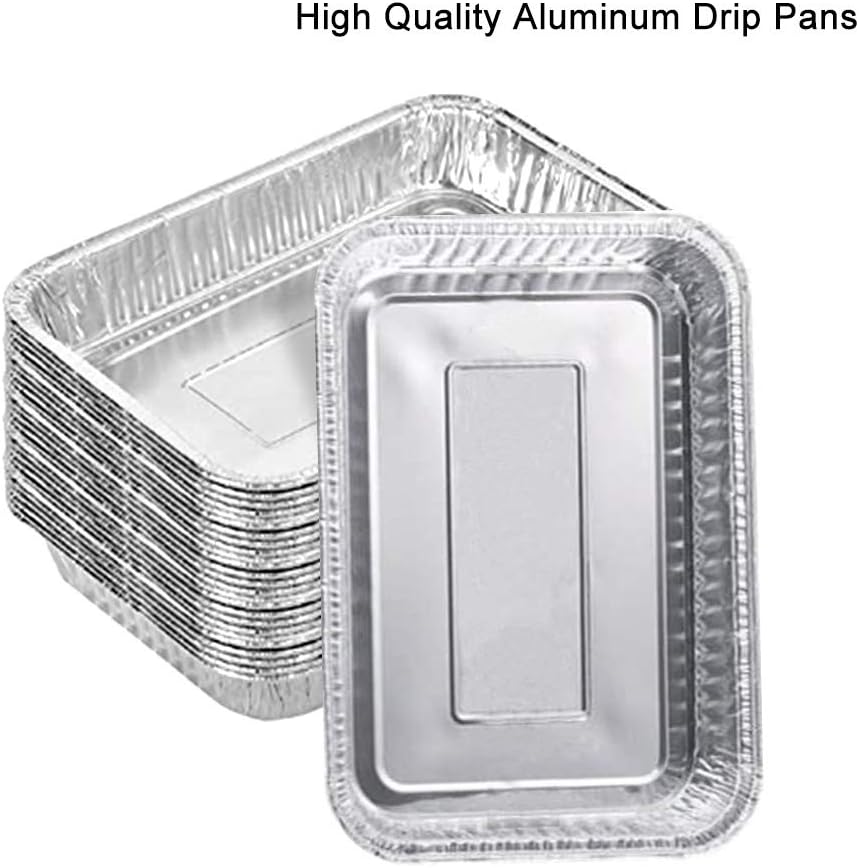 BBQ funland 8.5" X 6" Aluminum Drip Pans, Set of 10 Foil BBQ Grease Pans : Patio, Lawn & Garden