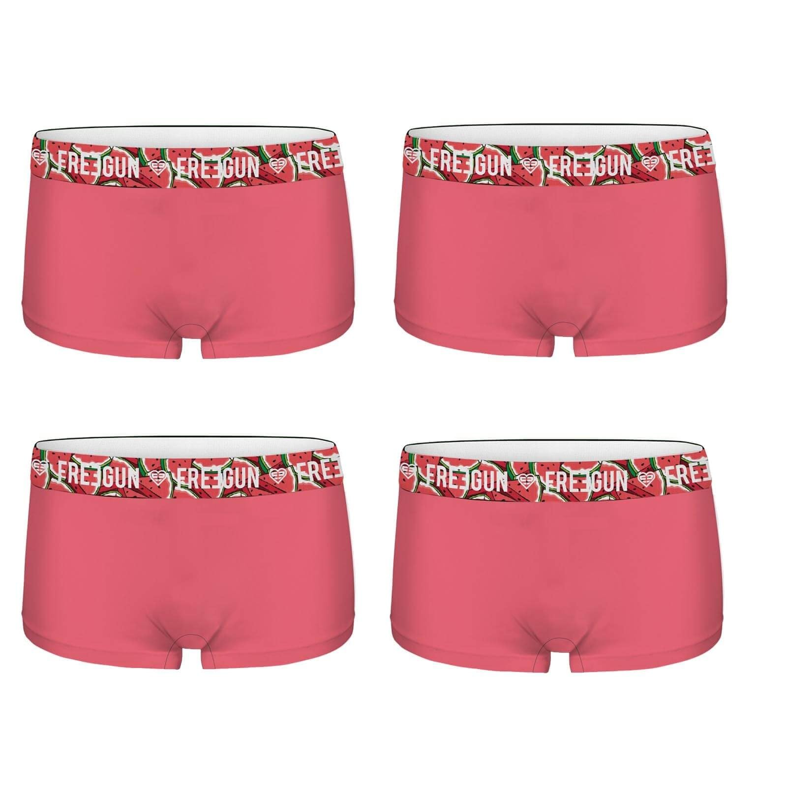 FREEGUN Lot de 4 Boxers Fille en Coton