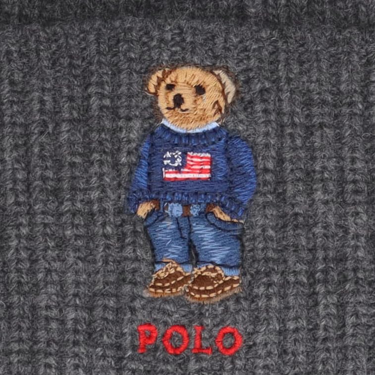 Image of POLO RALPH LAUREN Men's Solid Denim Bear Beanie