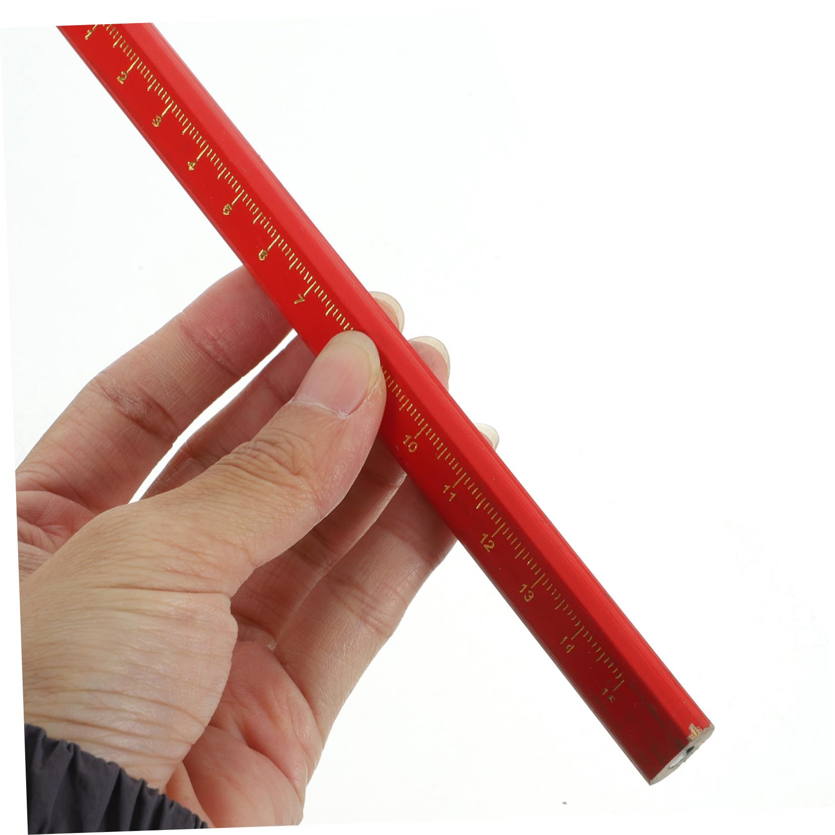 MAGICLULU 100piezas Lápices De Carpintero Rojos Lápices De Marcado Para Carpintería Herramientas De Marcado Para Construcción Lápiz De Trazar Para Carpintería Con Núcleo Ovalado y Regla