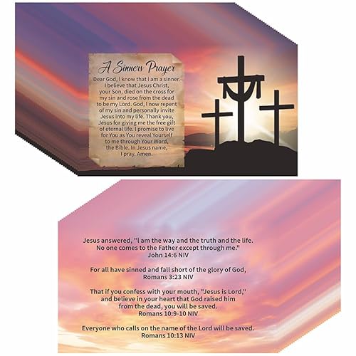 Kerosly 200 Pcs Sinner’s Prayer Cards Bulk, Christian Bible Tract
