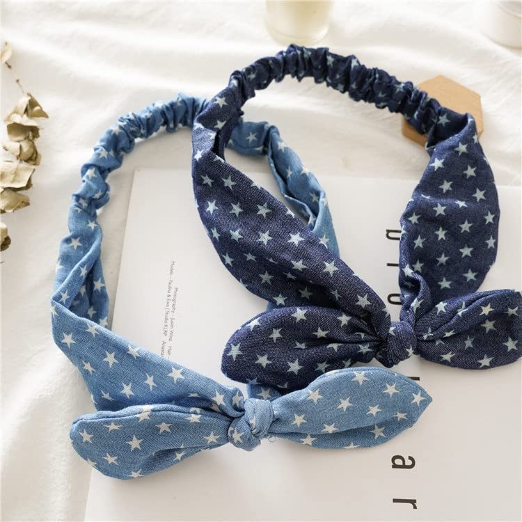 Cinturón de cabello de mujer Elastic Knotted Bow Fashion Headband Hairband Turban Headwrap Hair Band For Women Girls,Pack Of 4 Cinturón de cabeza