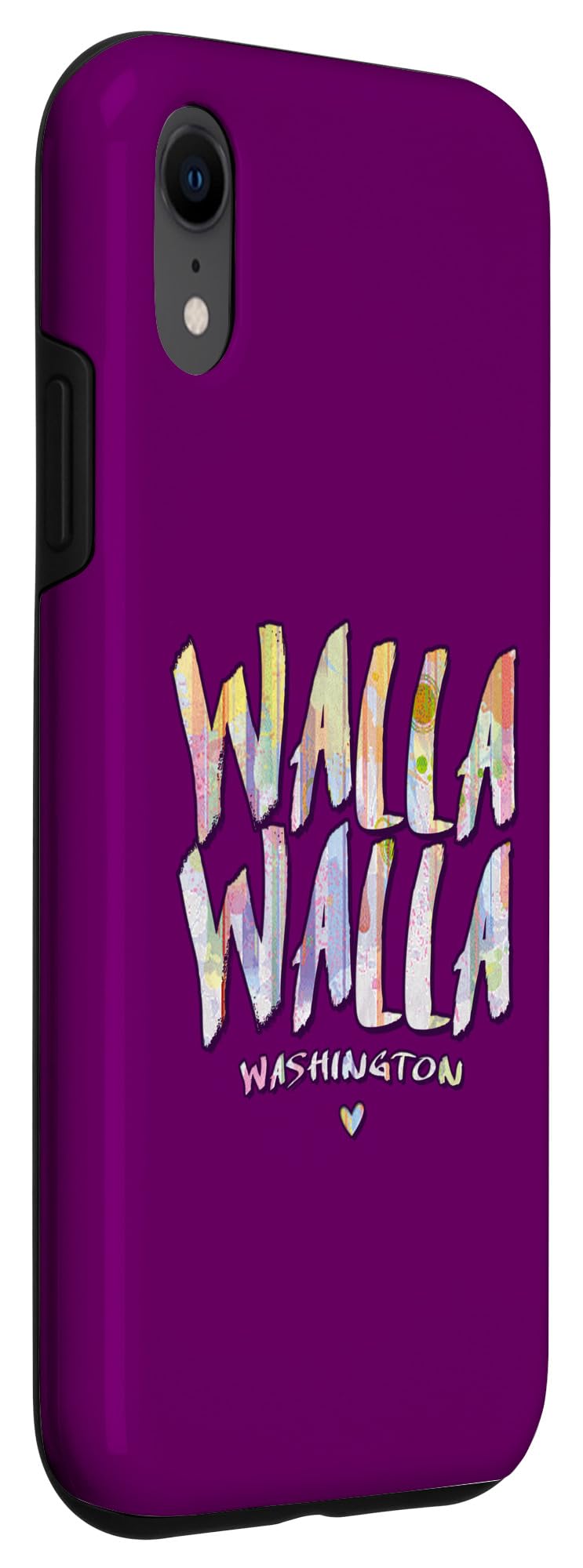 iPhone XR Walla Walla Washington - Walla Walla WA Watercolor Logo Case - Image 3