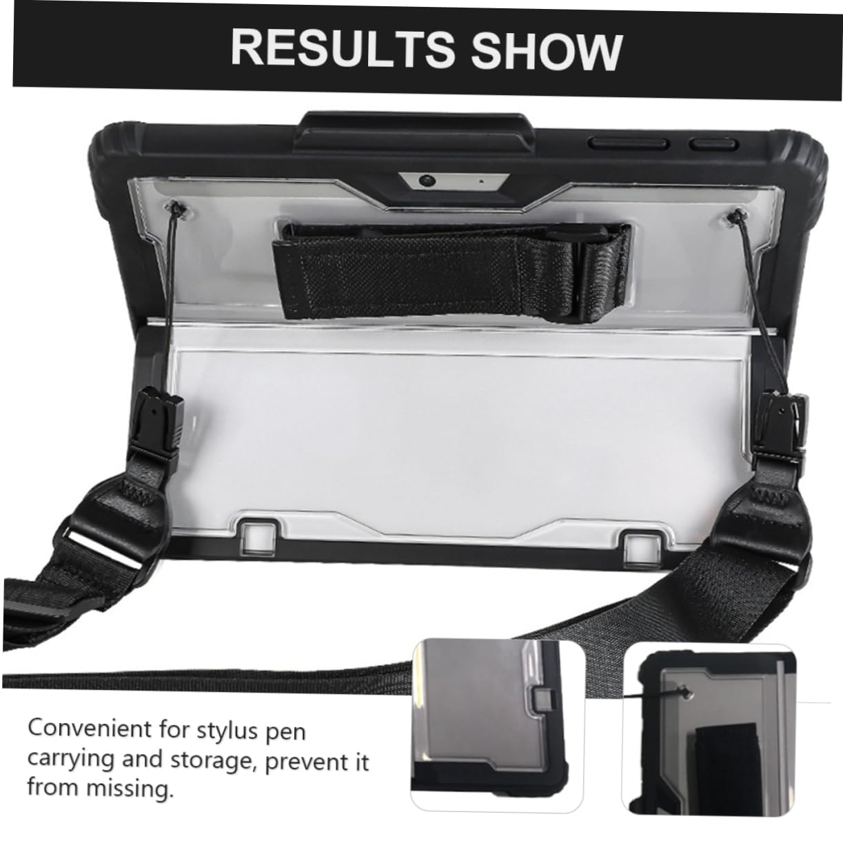 NUOBESTY Copertura Protettiva per Tablet Trasparente con Cinghia per Pro Resistente Urti e Facile Trasportare Design per Stilo e Accessori