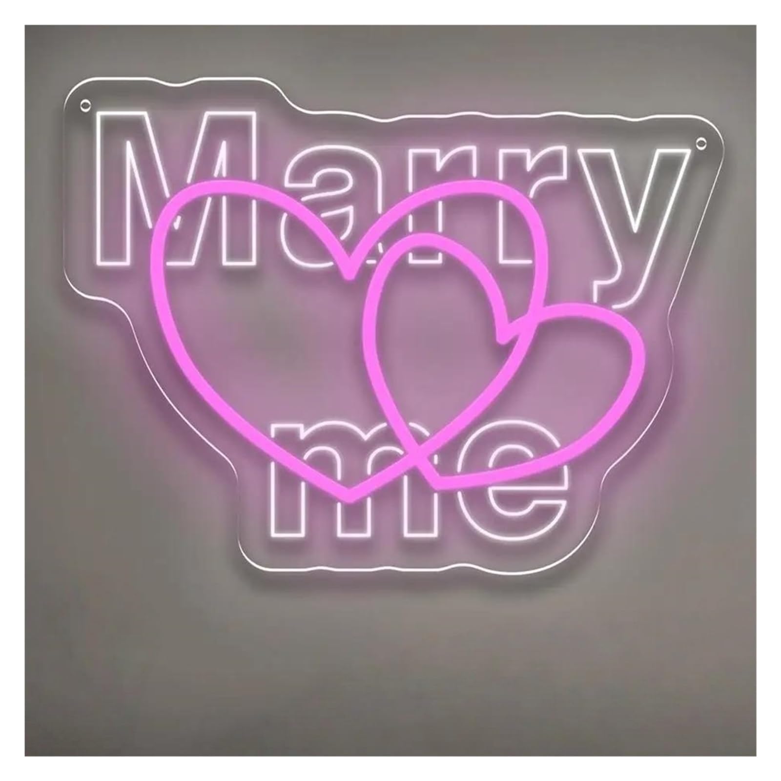 SHOUXI Sign Lamp Marry Me Neon Sign Heart LED Light USB Dimmable for Romantic Proposal Wedding Engagement Party Decor 40cmx30cm