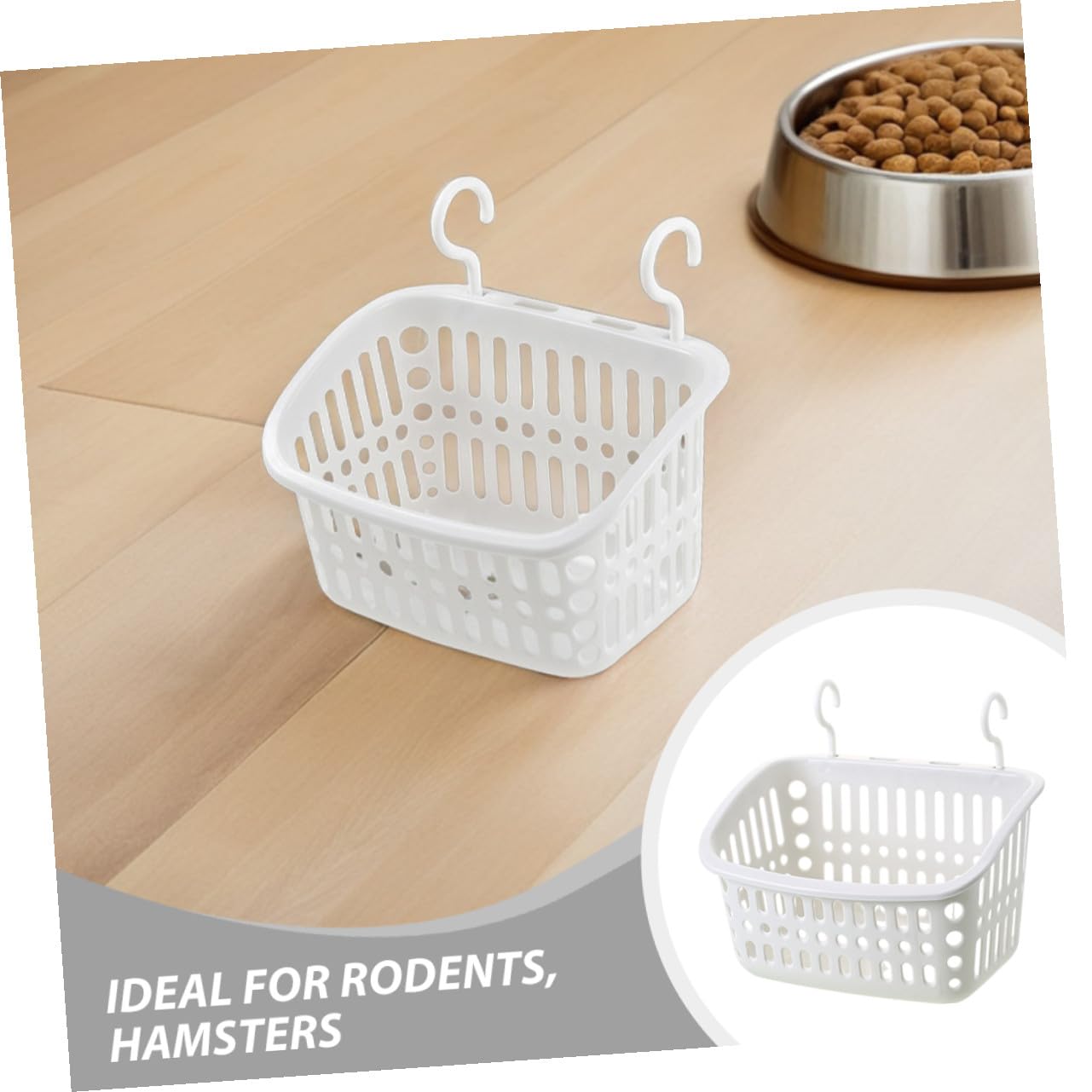 4 Piezas Cama Colgante para Hámster con Ganchos Hamaca Cómoda y Cesta de Almacenamiento para Jaulas de Pequeños Roedores como Ratas Ardillas y Petauros Diseño Gris