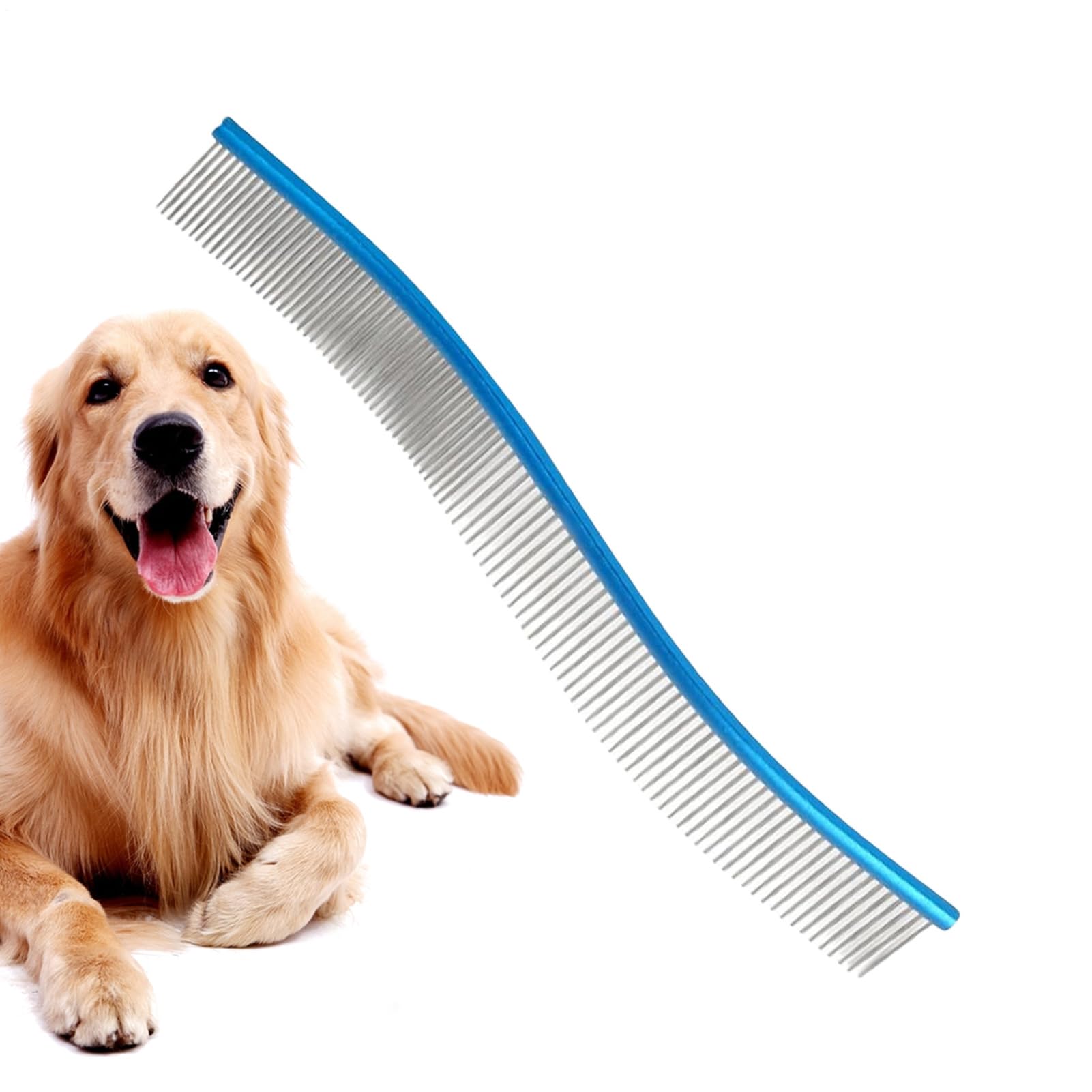 Pettine per cani, pettine anti-opacizzazione per cani - Pettine per | deshedding per | per in metallo, strumenti per toelettatura gatti per rimuovere grovigli e nodi per la casa