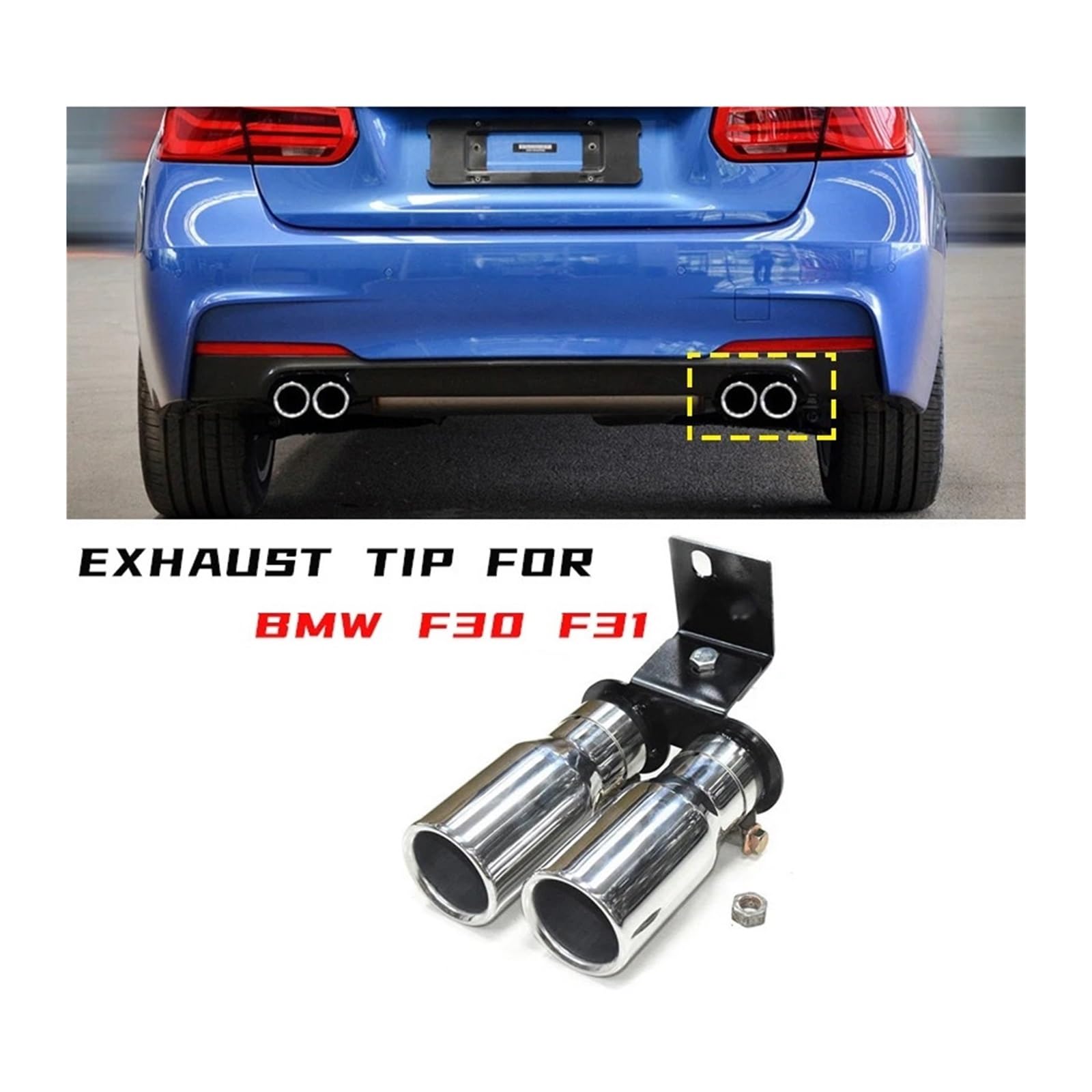 Amazon | BMW F30 F31 320i 330i 328i 2017 2018 対応車用排気管 