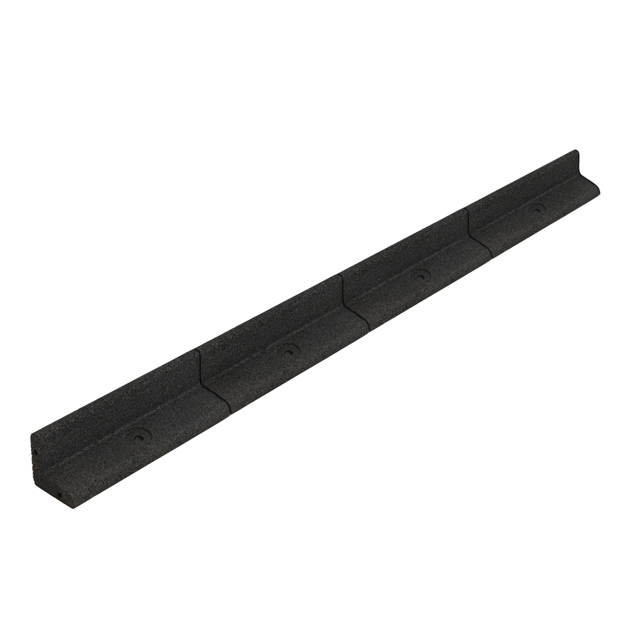 Flexible Lawn Edging 14.4m Long Pack of 12 x 1.2m Black Garden Border Grass Lawns Pathways Path Edge Vegetable Plot Flowerbed Raised Borders UV Resistant Matching Plastic Ground Pegs Rubber Mallet