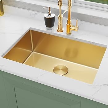 KS1123✨ Lonsince Gold Kitchen Sink,Undermount Kitchen Sink 23 X18