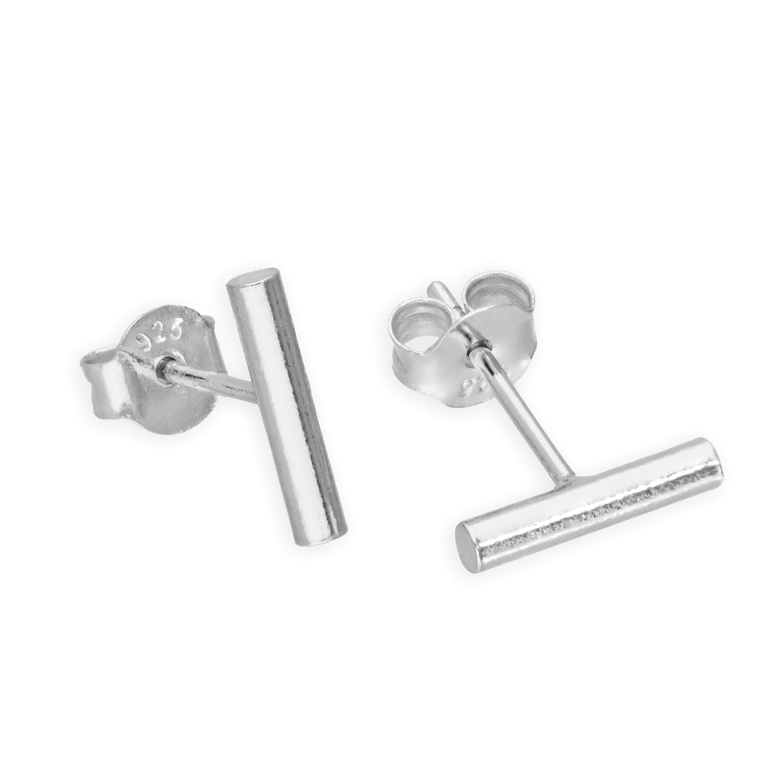 Boucles D'Oreilles En Argent Sterling 925 - Anneaux Dormeuses, Réf. R4600103, Neuf Étiqueté