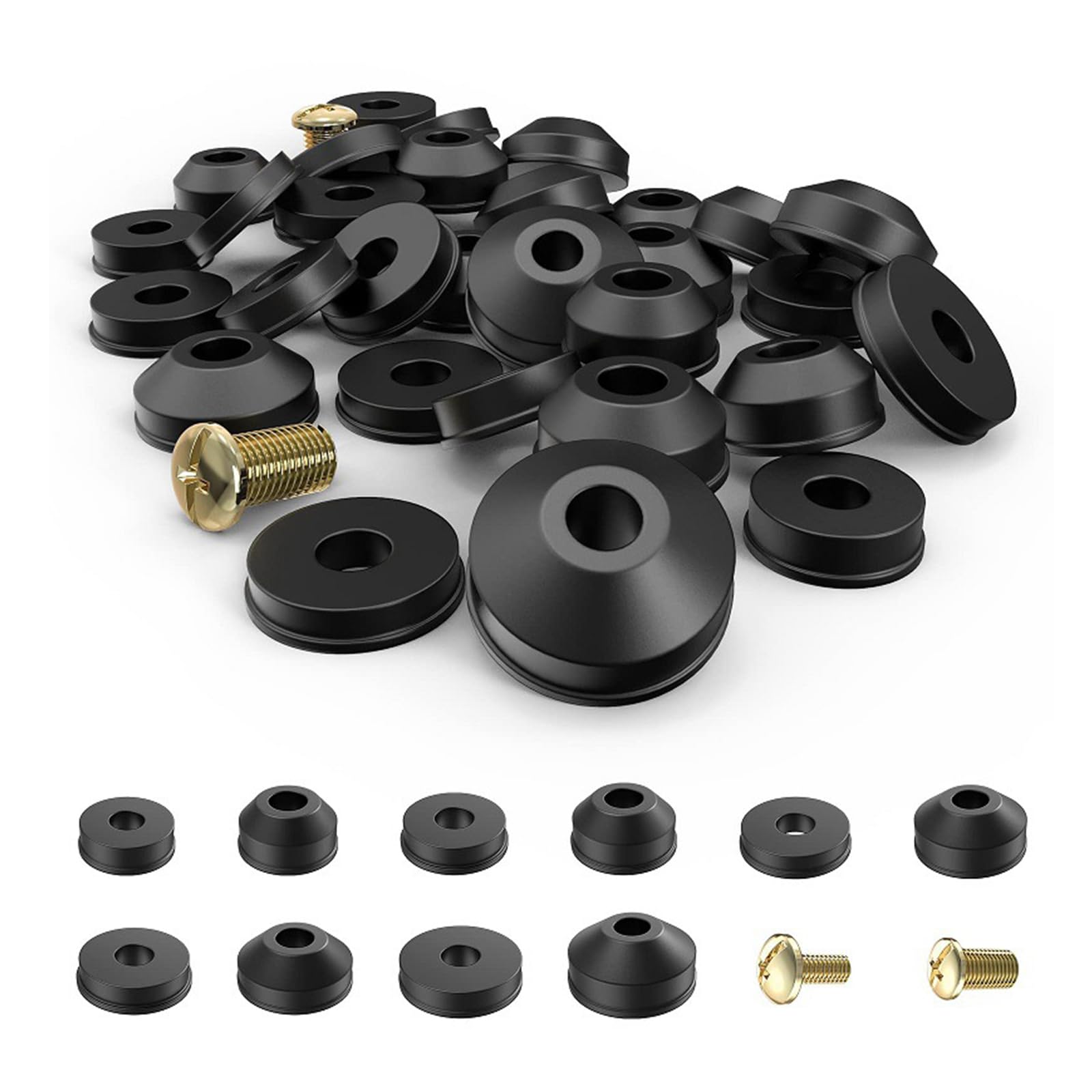 Tsophreniq Multicolor Practical Outdoor Faucet Repair Set 58Pieces Assorted Rubber Washers And Screws For Sturdy Leak Seal Plumbing Repair Parts