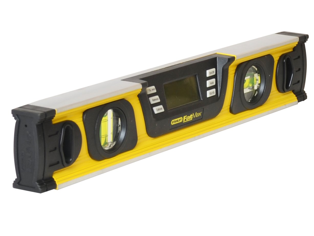 Stanley 0-42-063 Niveau Tubulaire Digital - Gamme Fatmax & 0-47-316 marqueur pointe fine Plastique- Capuchon etanche - Compacte - Indélibile Résiste à l'Eau et à l'Huile - Carte 2 pièces