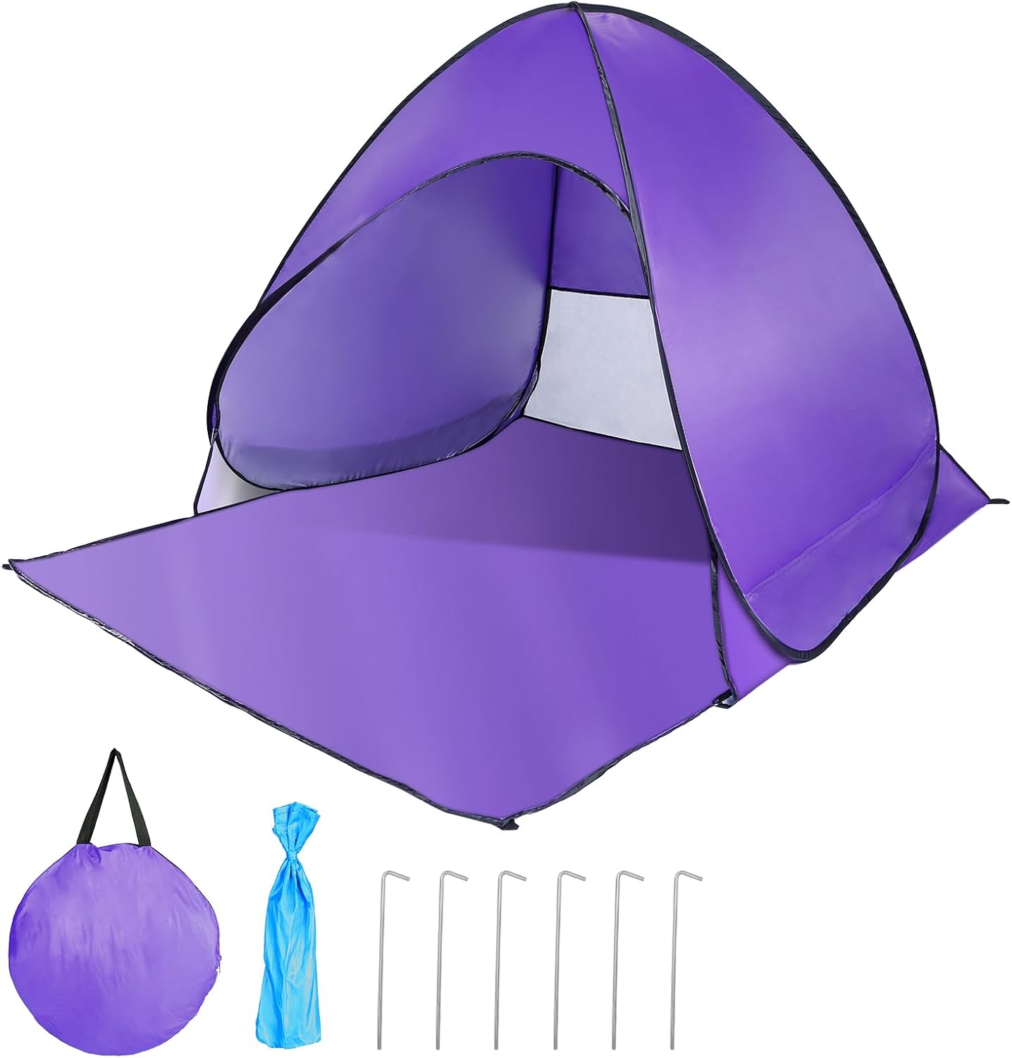 Pop Up Beach Tent, Sun Shelter for 2-3 Person, Sun Shelter with UPF 50+ & Lightweight, Portable Beach Tent Easy Pop Up for Outdoor Camping Fishing