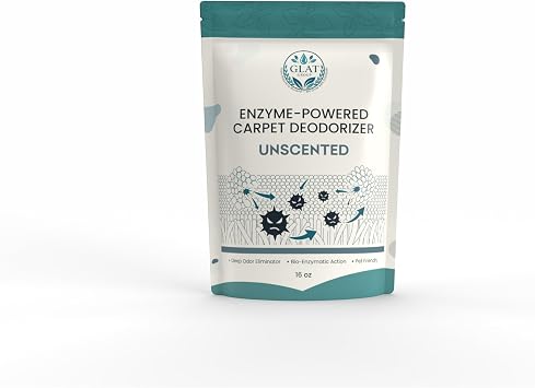 Enzyme-Powered Carpet Deodorizer Powder - Unscented | Natural Pet Odor Eliminator | Bio-Enzymatic Formula, Premium Performance, Eco Friendly | 16 oz