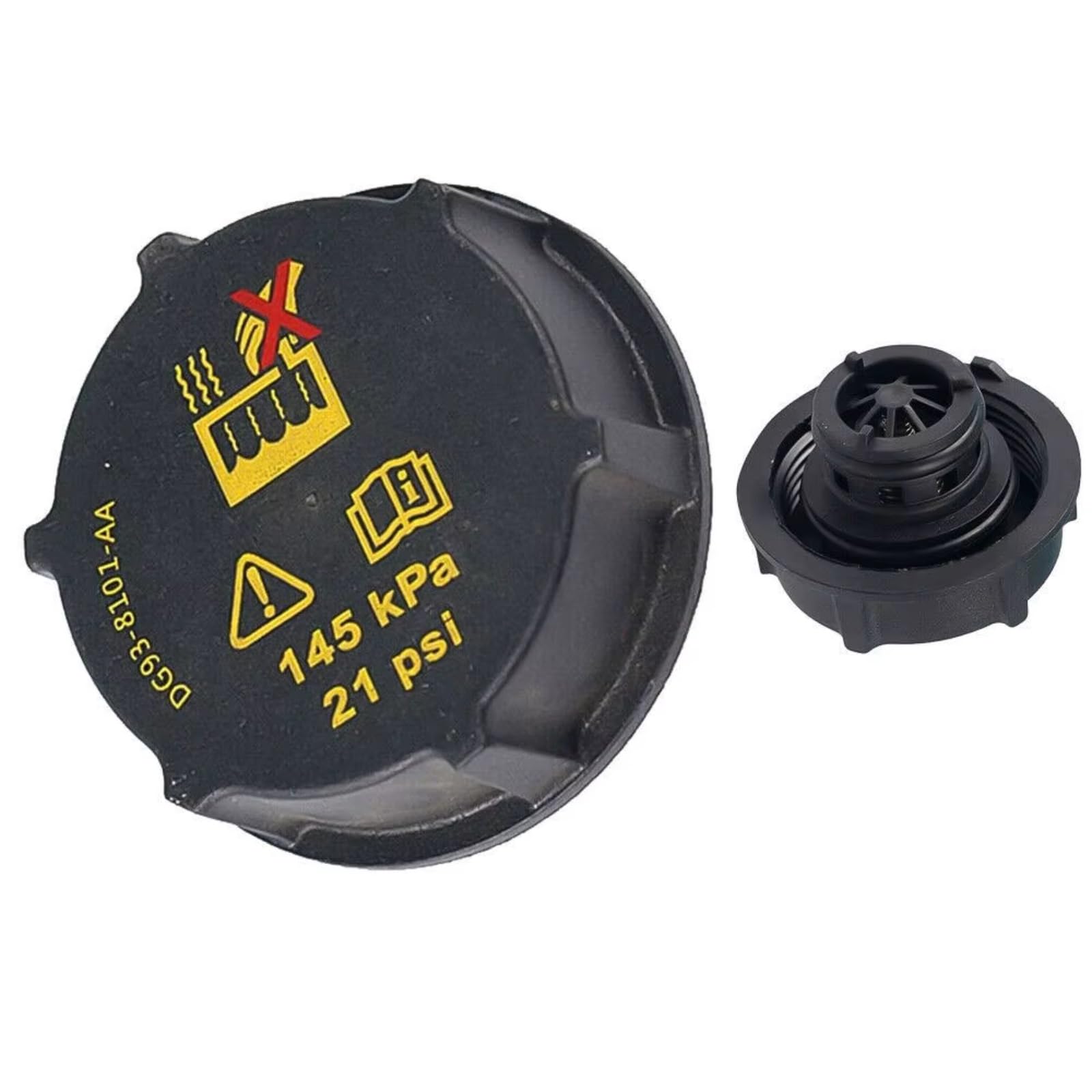 Compatible con Ford Fusion 2.5L 2013 2014 2015 2016 Tapa del depósito de expansión del refrigerante del radiador DG93-8101AA