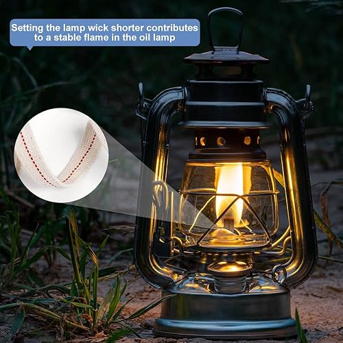 Miniatura 4 de Mechas de lámpara de aceite. Mechas de lámpara de aceite duraderas de 19.5 pies. 3 mechas de lámpara de aceite de 34 pulgadas planas. 6.5 pies 1