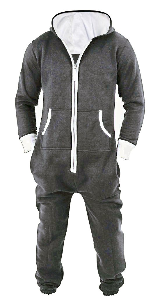 SKYLINEWEARSUnisex Adult Onesie One-Piece Pajama Jumpsuits Long Sleeve Playsuit with Hood, Non Footed Pajama for Men & Women