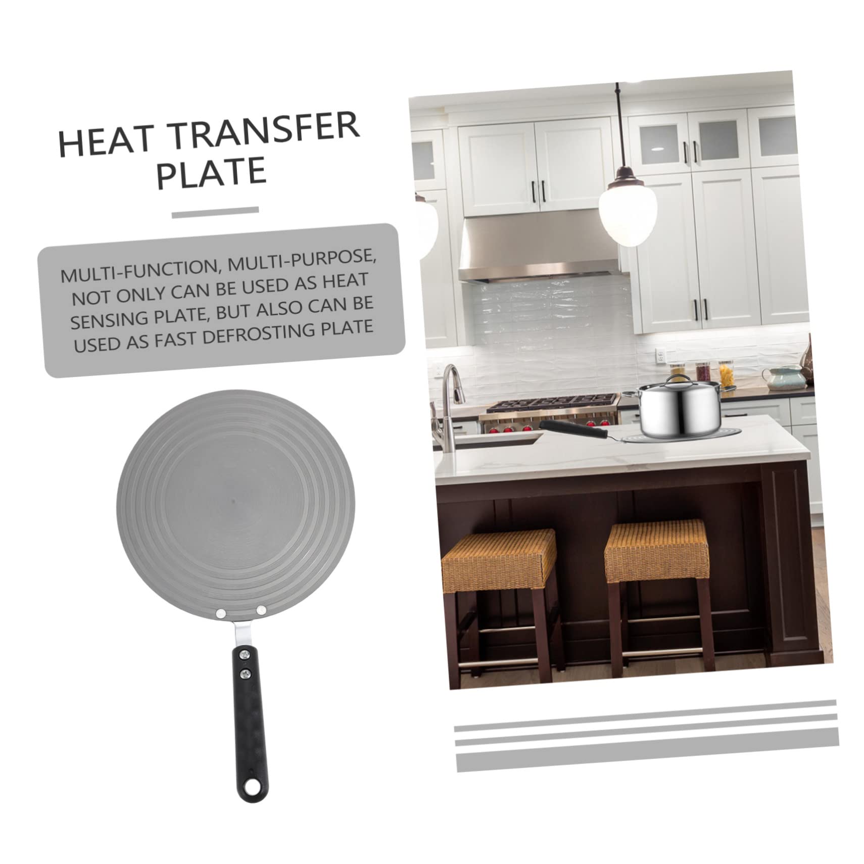 1 Pieza Placa de Conducción de Calor para Descongelar Aluminio Uso Cocinas de Gas y Eléctricas Energético y Protección de Utensilios