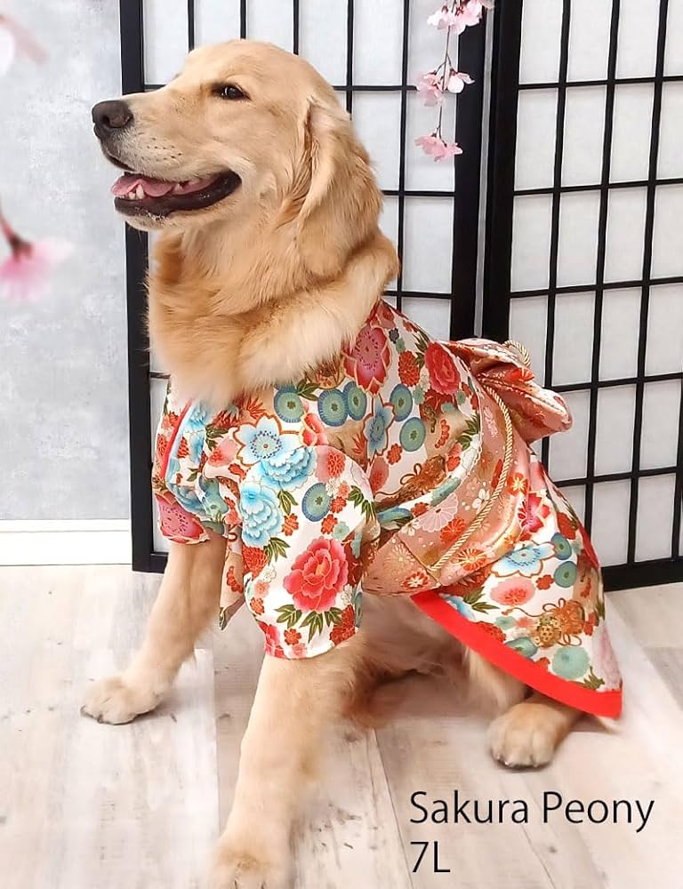 犬着物　onekosama oinusama　本格お着物　お正月　お花見　晴れ着 Amazon | ONEKOSAMA OINUSAMA 犬 着物 [ダマスク柄ピンク/XS