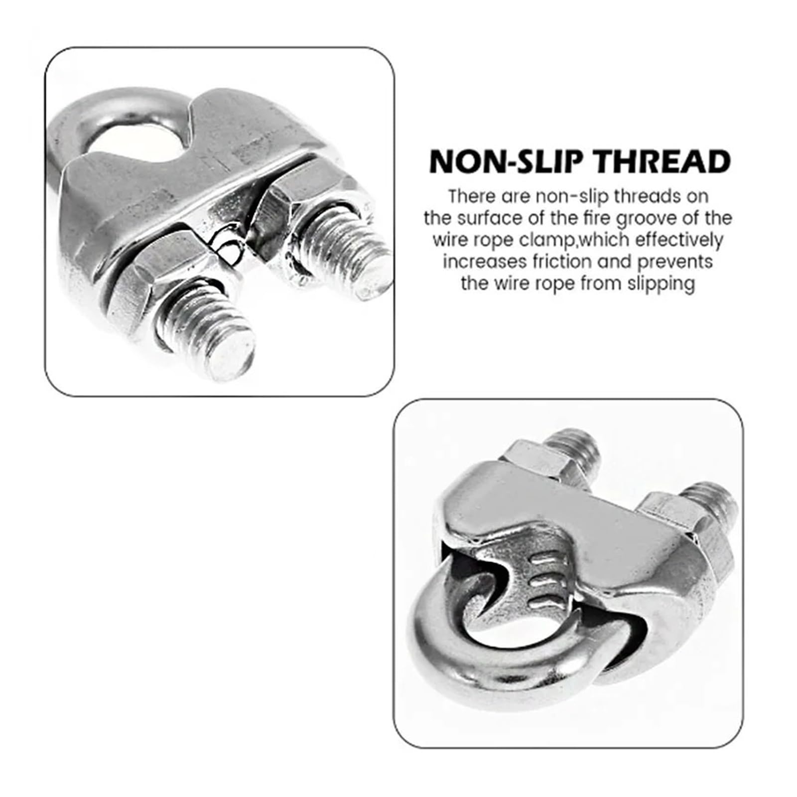 Paquete de 20 abrazaderas for cable acero inoxidable M2-M10(M820pcs)