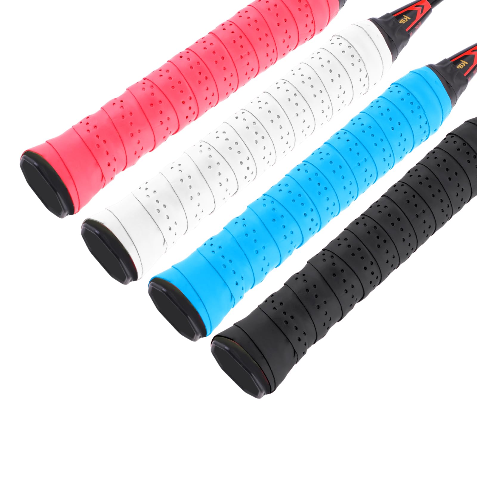 DAJING 5 Impugnature Per Racchetta Da Badminton E Squash | Antiscivolo, Morbide, Traspiranti | PU + EVA, Dimensioni 113x2.5x0.1 Cm