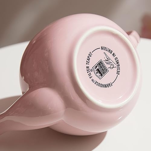 Miniatura 9 de Tetera Farmhouse con infusor de cerámica, rosa Janpaese Sakura, 2 tazas (20.3 fl oz)