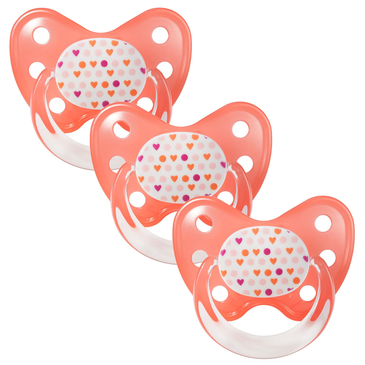 dentistar Set de 3 Chupetes Ortodónticos de Silicona – Talla 1, 0-6 meses – Chupete recien nacido previene la desalineación de los dientes – Libre de BPA – Corazón, Azul — view 8