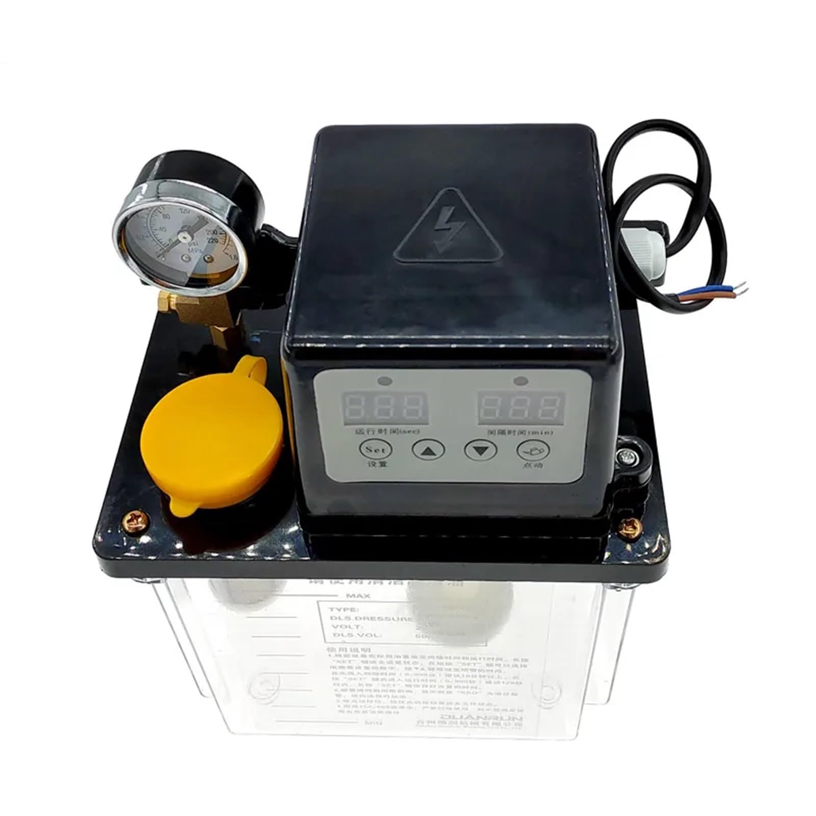 Bomba de lubricante automática, 1 Uds., 2L, bomba de aceite lubricante automática, lubricador de bomba de lubricación electromagnética