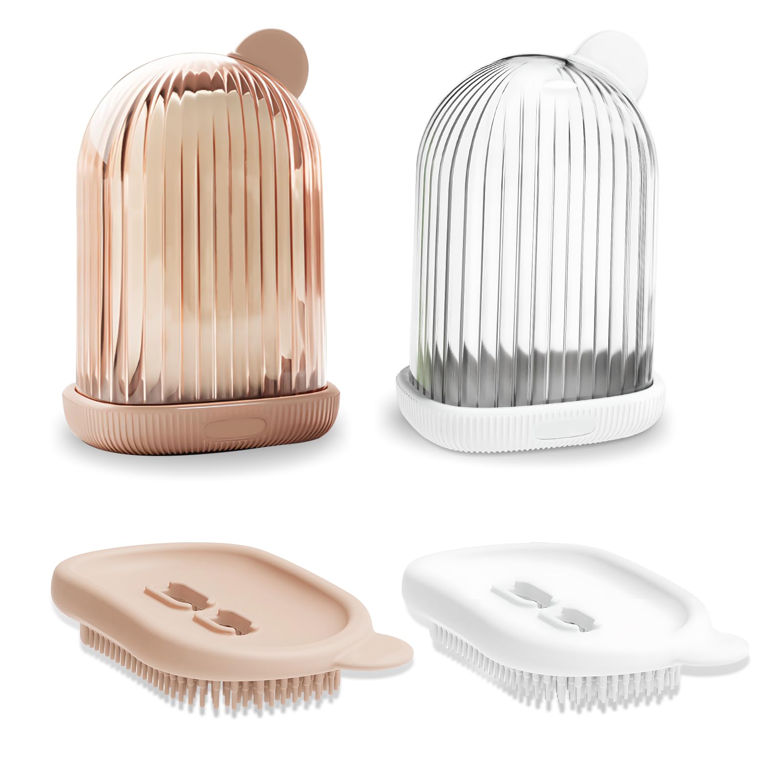 2 Pieces Travel Soap Case, Portable Soap Travel Case, Soap Holder Travel for Bathrooms, Showers, Gyms, Schools, Camping, Hiking (White and Pink)