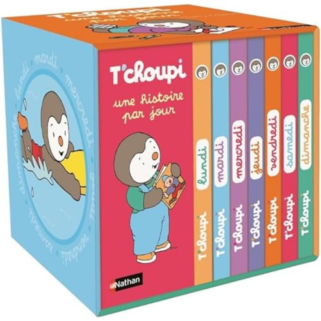 Ma petite bibliothèque de la semaine : 1 livre par jour avec T'choupi: 7 volumes