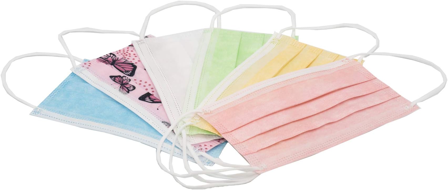 Vanecia Disposable 3 Layers Elastic Earloop Face Masks with 6 Colors in box (30 pcs)