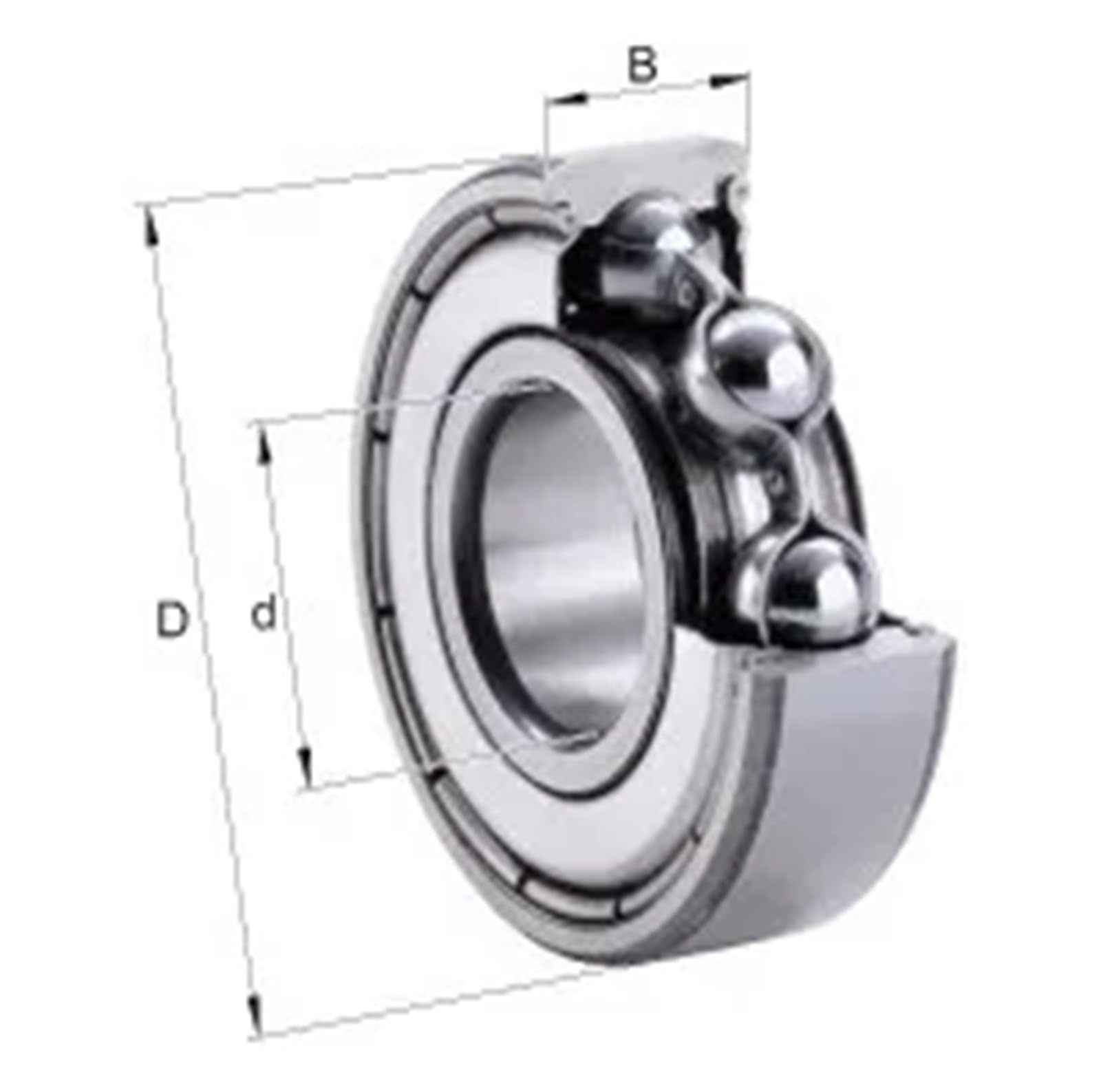 Roulement à billes gorge profonde paroi mince ABEC-1, 1 pièce, 6820 6820Z 6820ZZ 61820-2Z 100x125x13, une rangée