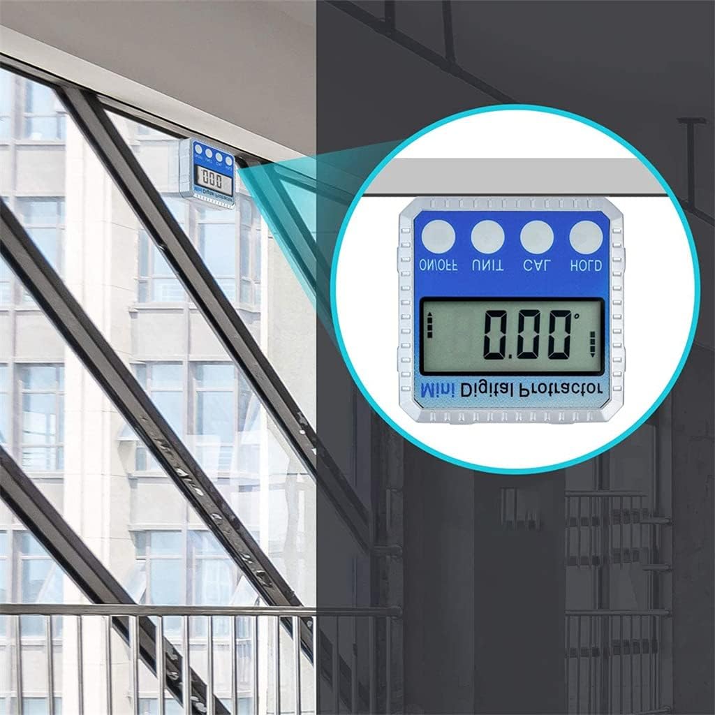 360° Mini Digital Protractor Angle Gauge High Precision Electronic Goniometer Inclinometer Level Angle Finder Measurement Box Protractor