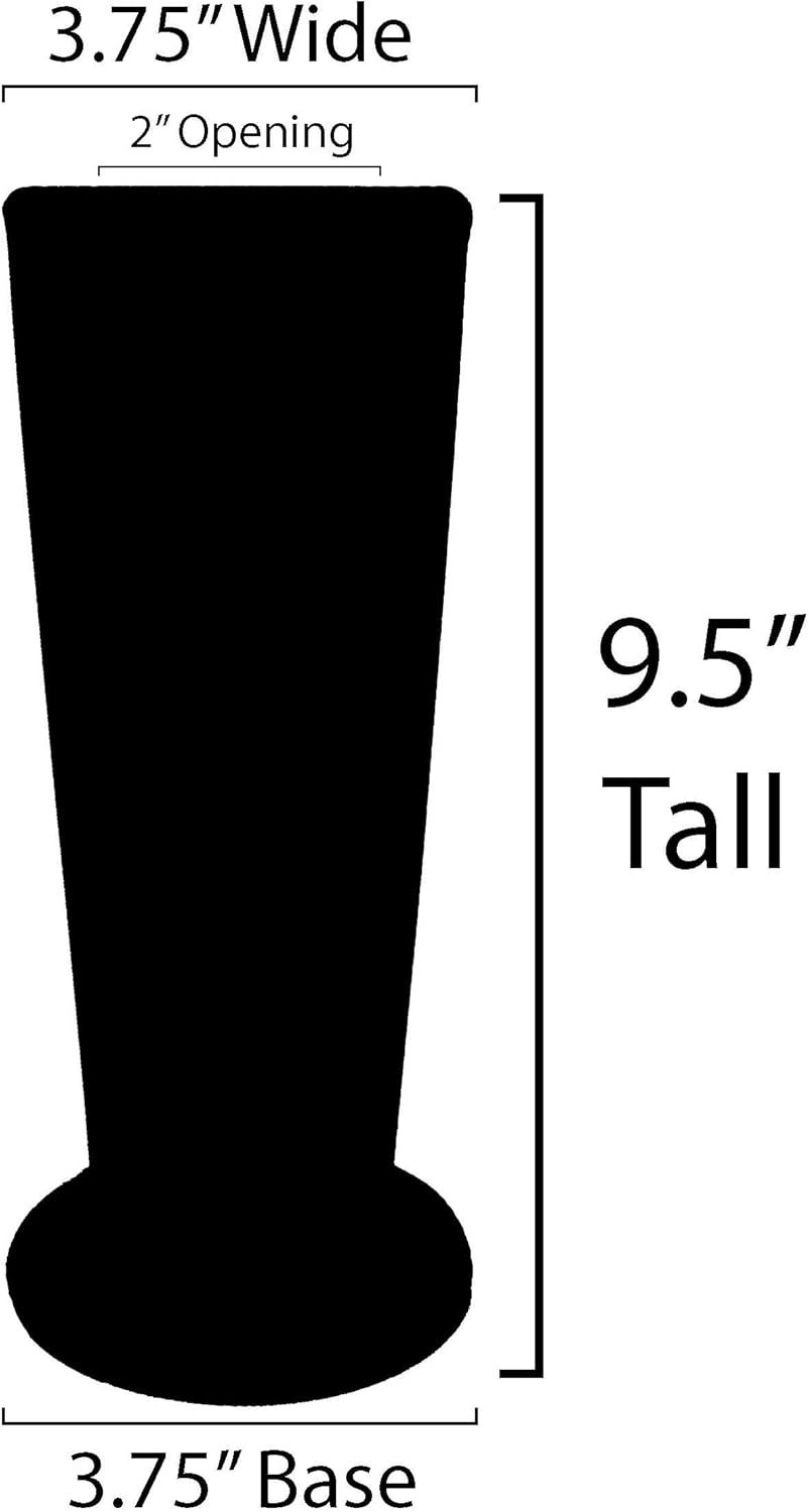 OPTIMUM Slim Memorial Cemetery Flower Vase - Plastic (Light Grey Granite) with Metal Ground Spike, Grave Marker, Decorations for Gravesite, Headstone Flowers Holder, Garden Lawn & Yard