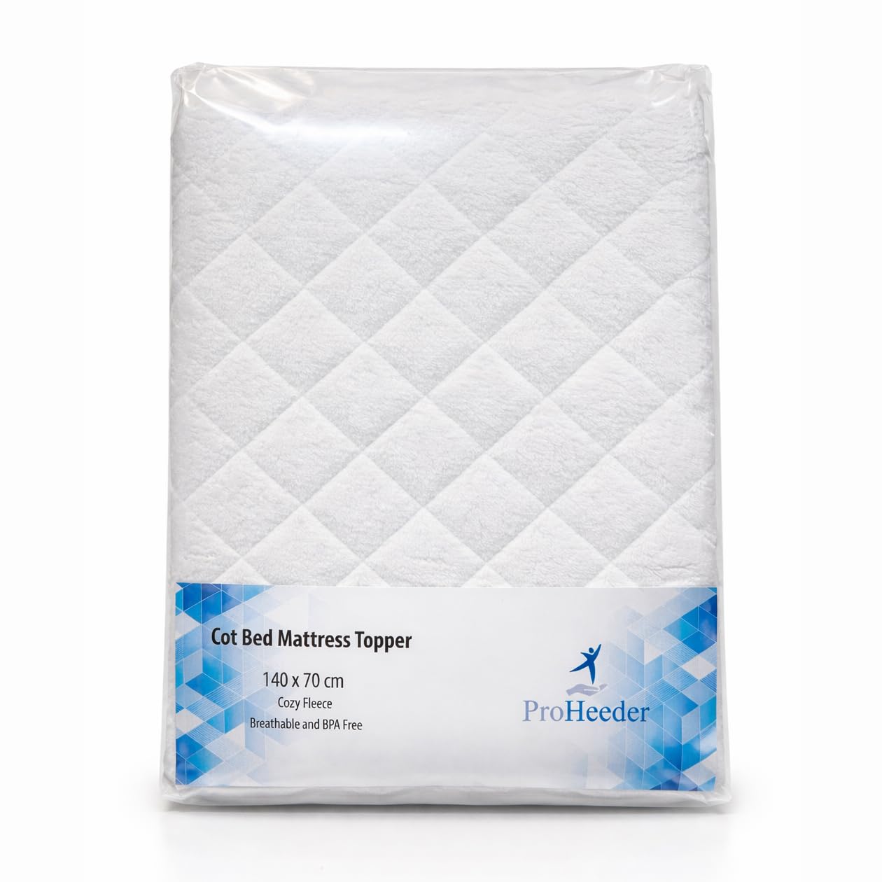 Coprimaterasso per lettino in morbido pile per un maggiore comfort e calore – 140 x 70 cm – retro in qualità trapuntata con fasce angolari – Made in Portogallo