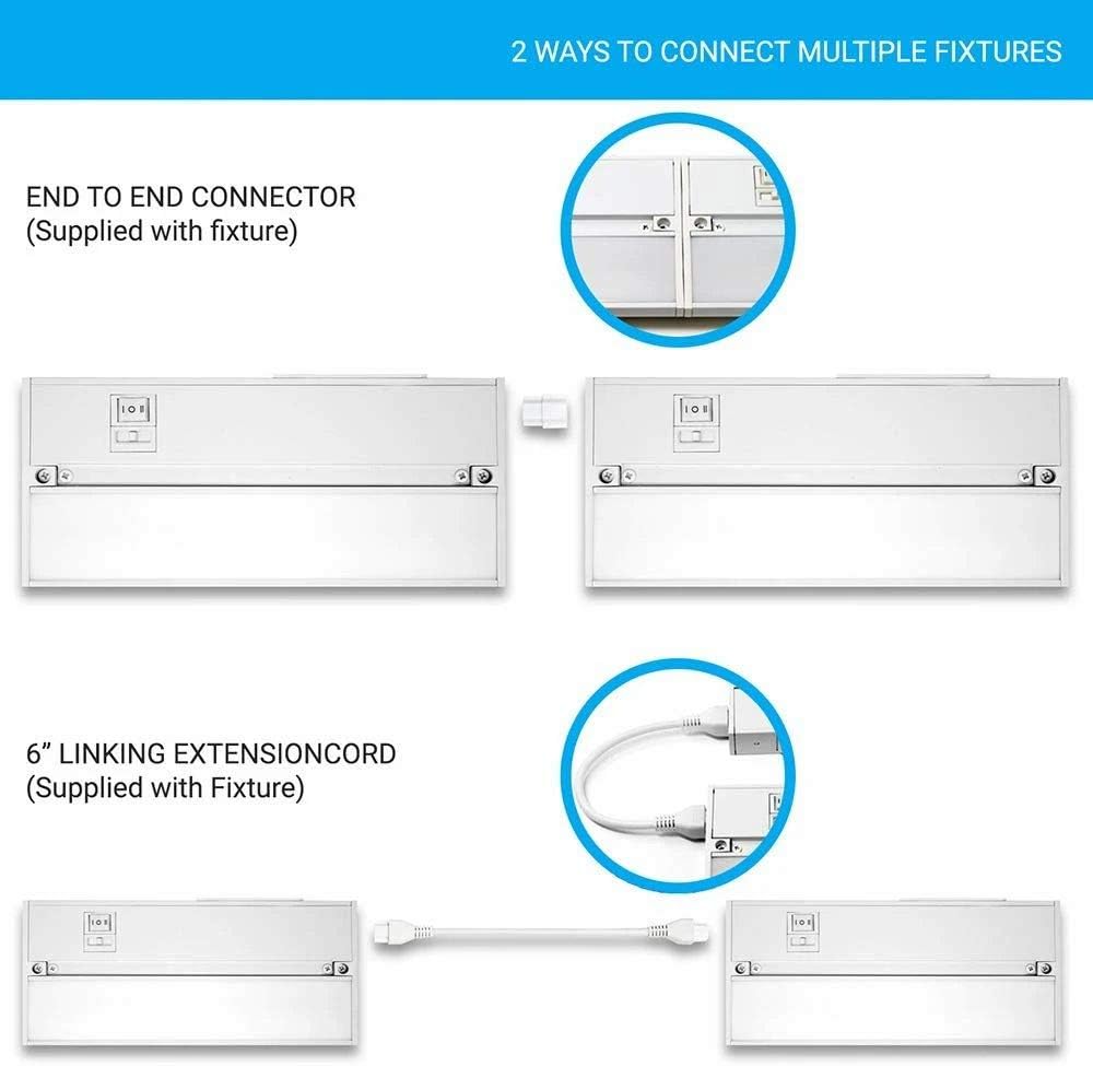 LEDMyplace 32 Inch 15W Dimmable LED Under Cabinet Light CCT Changeable 3000K/4000K/5000K, Linkable, Direct Plug-in, ETL & Energy Star Listed, for Kitchen, Bathroom, Bedroom, Home Office, Pack of 4