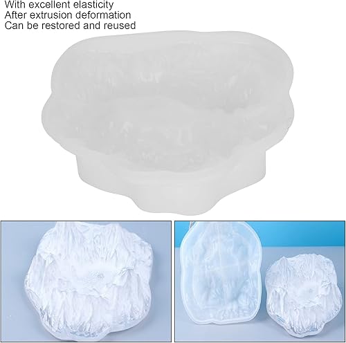 Miniatura 3 de Moldes de resina para cenicero, kit de silicona de moldes de resina, moldes de resina epoxi Snow Mountain Peak Cenicero de yeso de fundición de