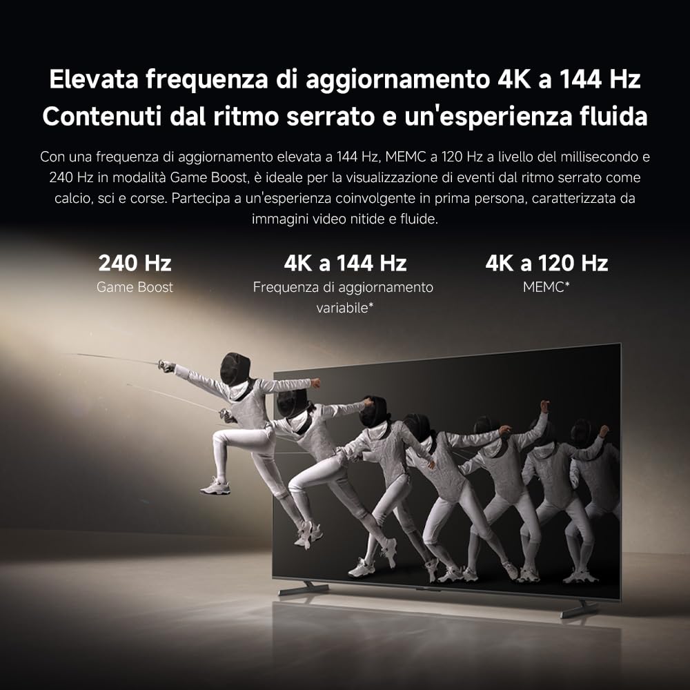 XIAOMI TV MAX 85 2025 Google TV 85 Inch QLED 144Hz Smart TV Dolby Vision
