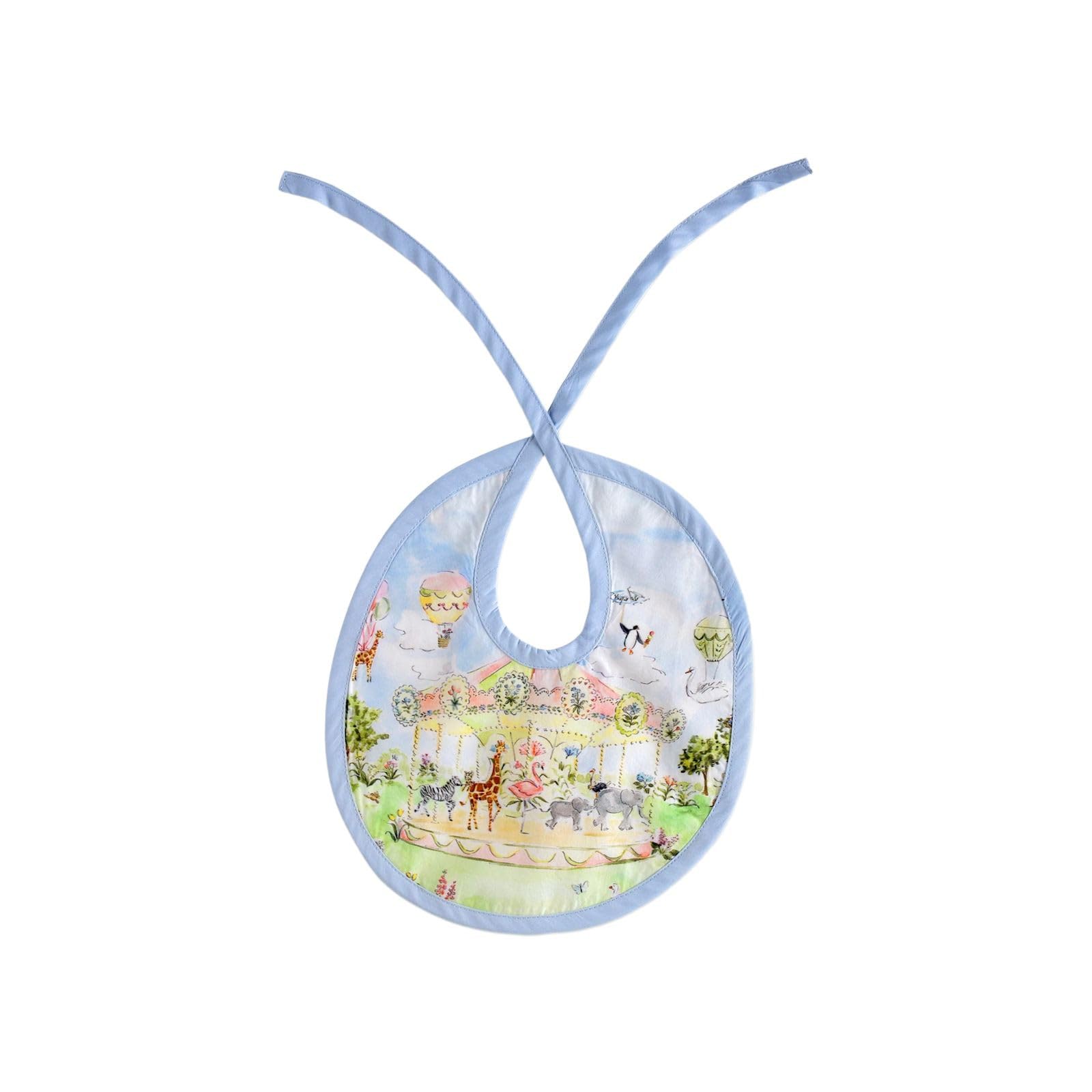 Carnival Carousel Bib | Soft Cotton Infant Apron | Adjustable & Absorbent | For Up to 12 Months-image-17