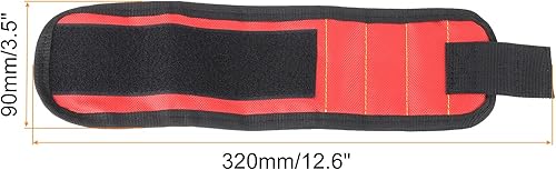 Miniatura 2 de PATIKIL Pulsera magnética de 3 filas, 2 unidades de muñequera magnética, soporte para cinturón de herramientas para sujetar tornillos, clavos,