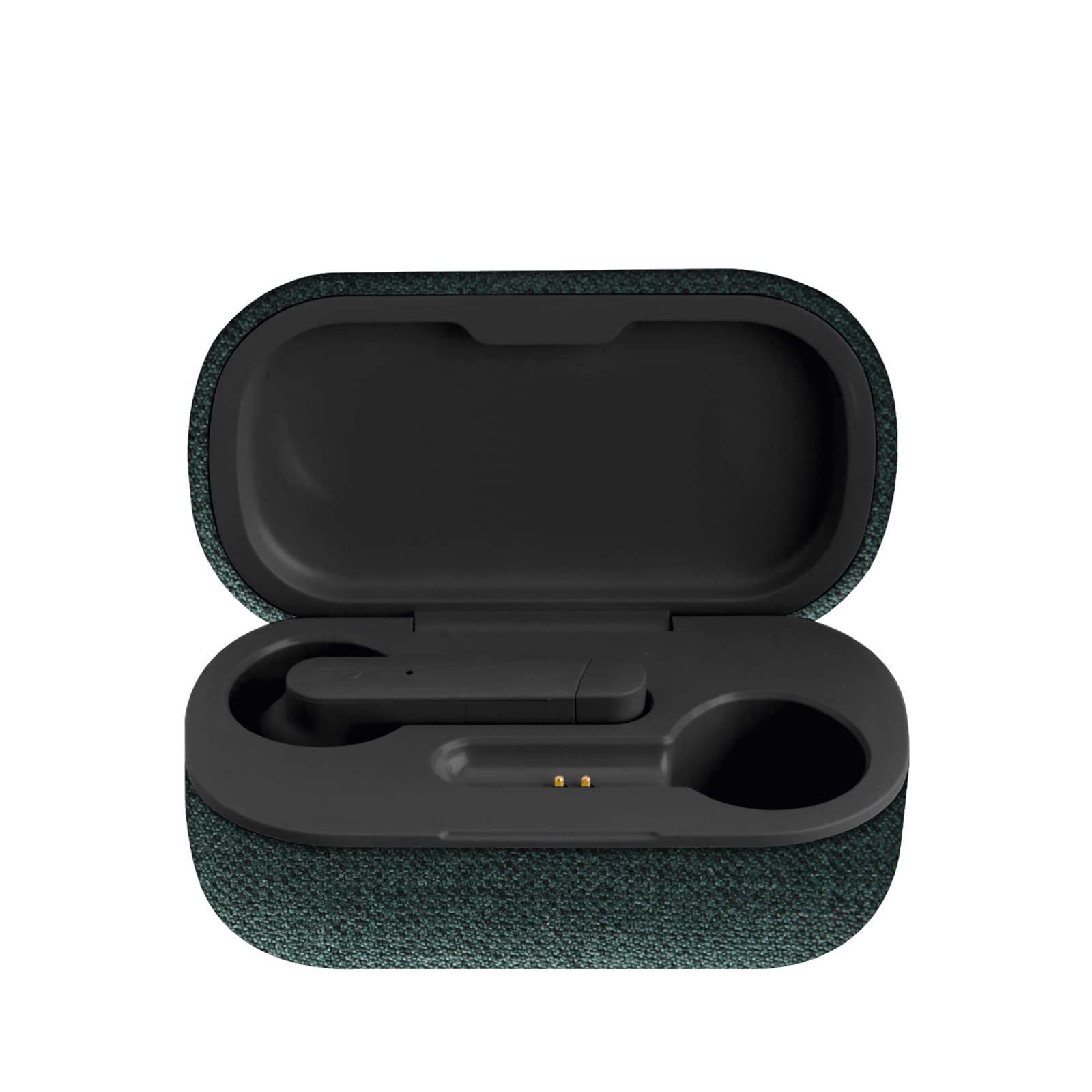 JAZ SBS TWS Chanè - Auriculares con Base de Carga de Tela, Auriculares inalámbricos Verdaderos con micrófono HD, Auriculares inalámbricos con cancelación de Ruido ENC, Cable de Carga USB-C Incluido