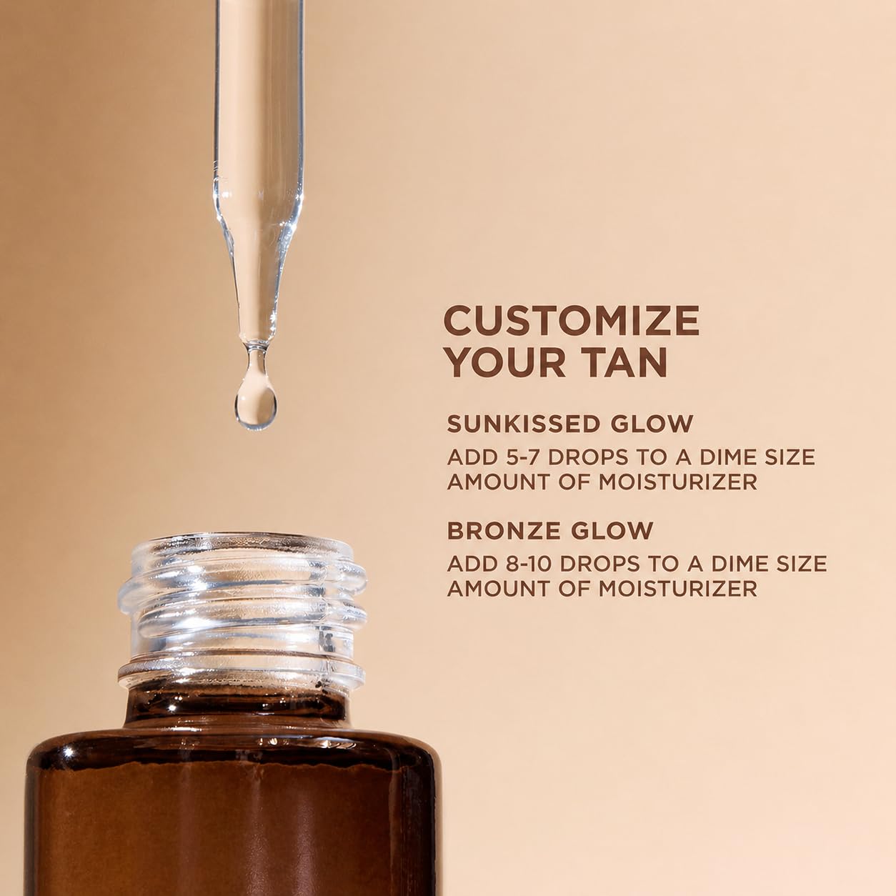 Sublime Bronze - Gocce autoabbronzanti per il viso con acido ialuronico, per un'abbronzatura graduale, senza profumo, 30 ml