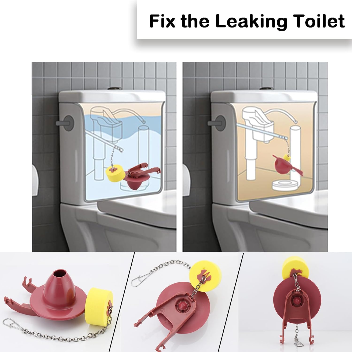 ふたっぺ 2-Inch Toilet Flapper Replacement Kit,Compatible with Kohler