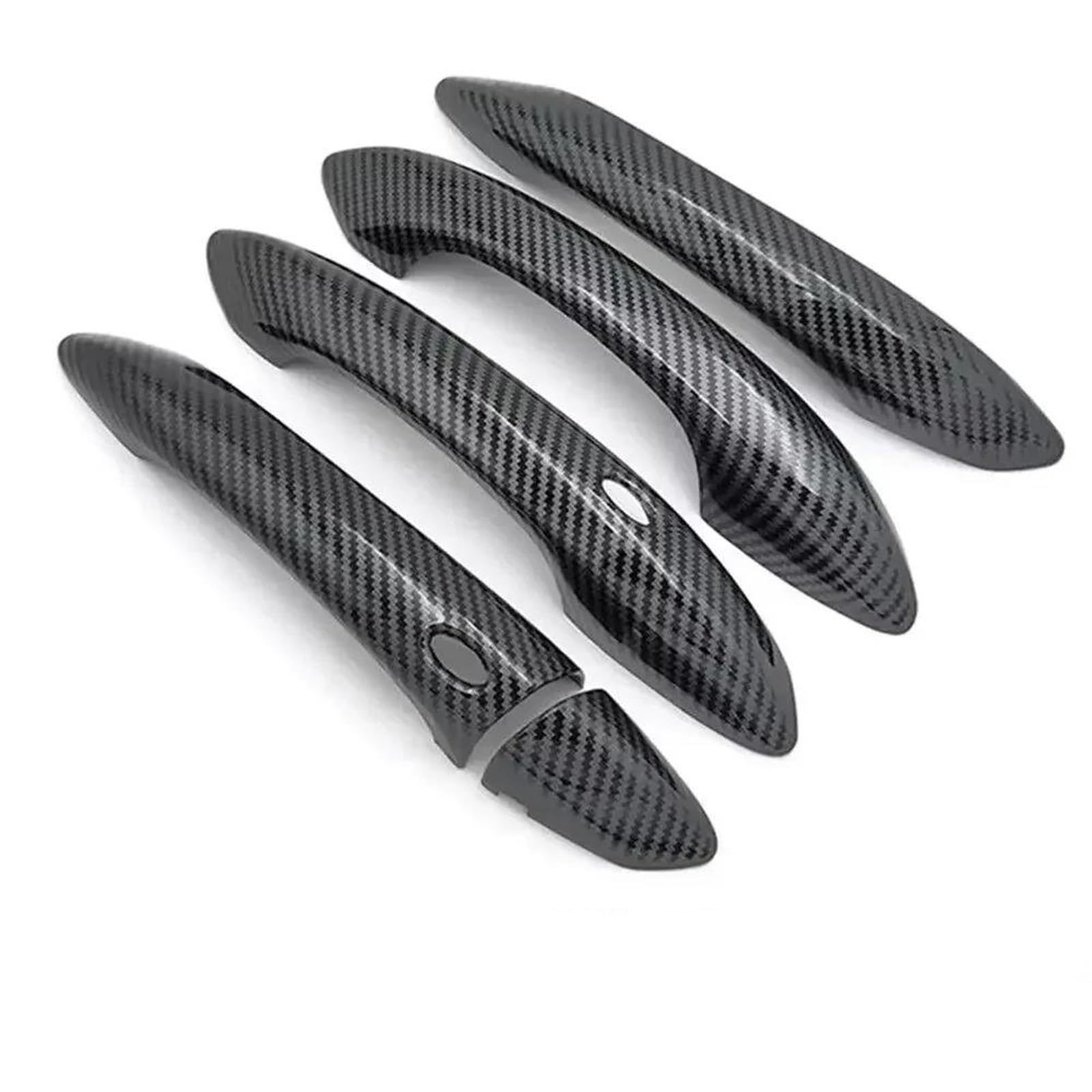 YSDSLS LHD Car Style Exterior Door Handle Moulding Cover Decoration for Hyundai for Tucson 2022-2023(Carbon Fiber Black)