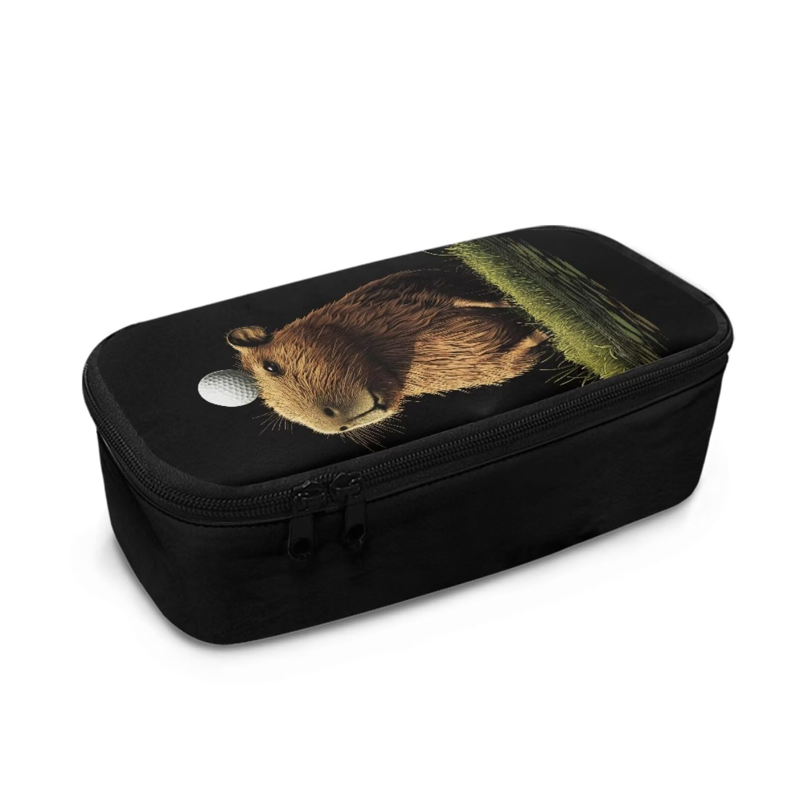 Dngkaoje Animal Capybara Pencil Case for Boys Girls Kids Golf Capybara Pen Pouch Large Capacity Pencil Holder for Teens School College Home Desk Stationary Organizer Makeup Bag for Adults â image 1