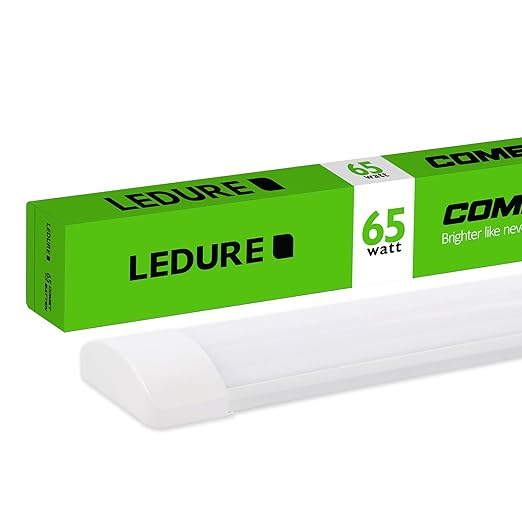 LEDURE 65W Comet Batten : Energy-Efficient 65W Tubelight| Internal Driver | 4ft LED Tube Light Ideal for Living Rooms, Bedrooms, Offices, Commercial Spaces | Cool White | Pack of 1 | 1 Year Warranty.